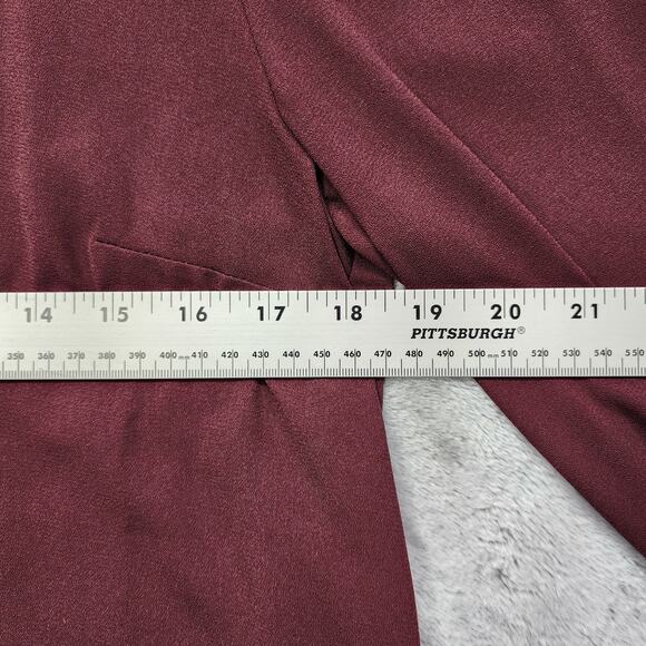 Leith Dress Womens M Red Burgundy Shift Mini Keyhole Long Ruffled Bell Sleeves - Picture 7 of 9